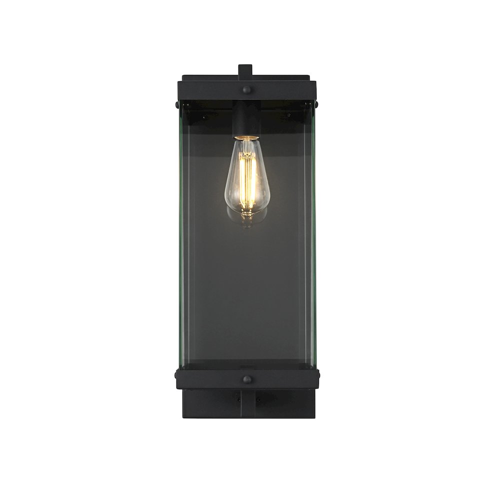 Julien 8 Inch Outdoor Wall Sconce In Black. Picture 1