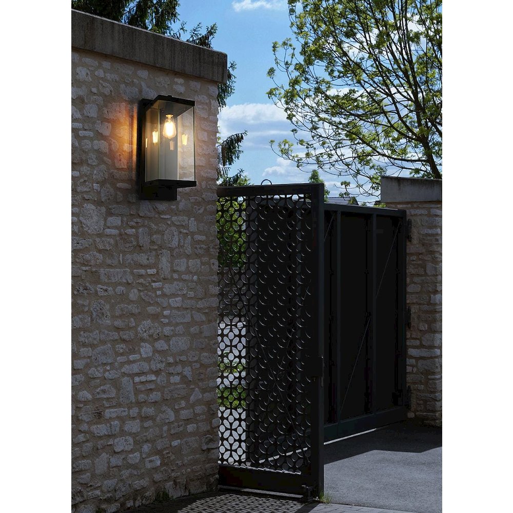 Julien 8 Inch Outdoor Wall Sconce In Black. Picture 2