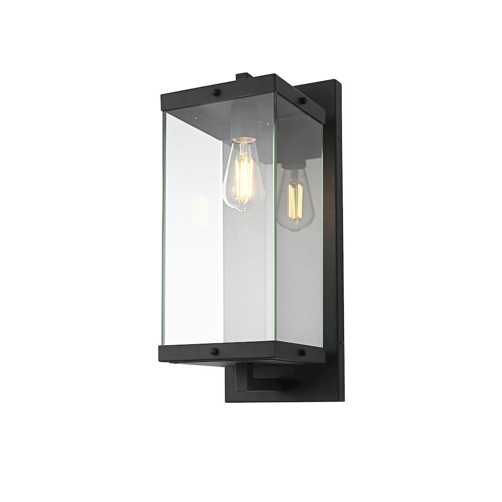 Julien 8 Inch Outdoor Wall Sconce In Black. Picture 3