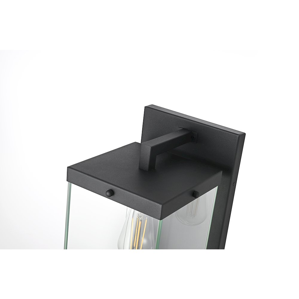 Julien 8 Inch Outdoor Wall Sconce In Black. Picture 4
