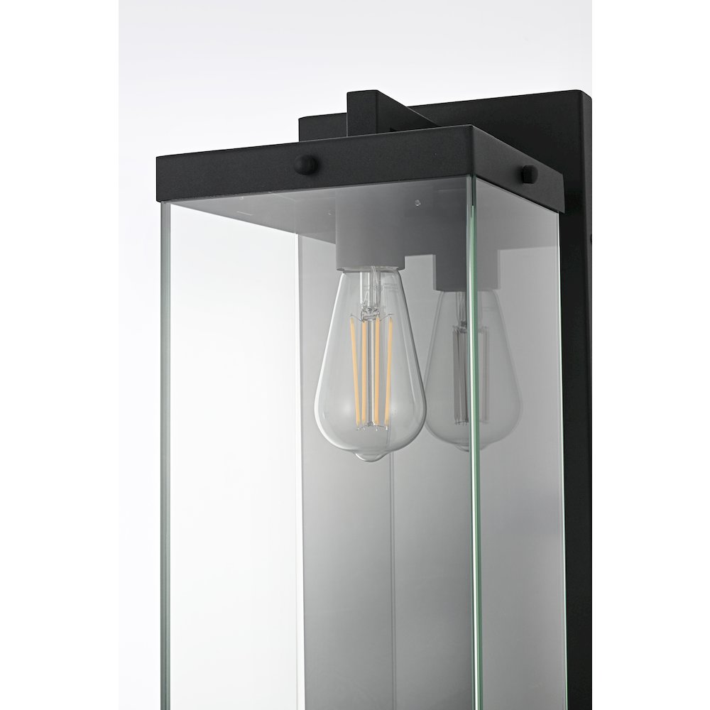 Julien 8 Inch Outdoor Wall Sconce In Black. Picture 5