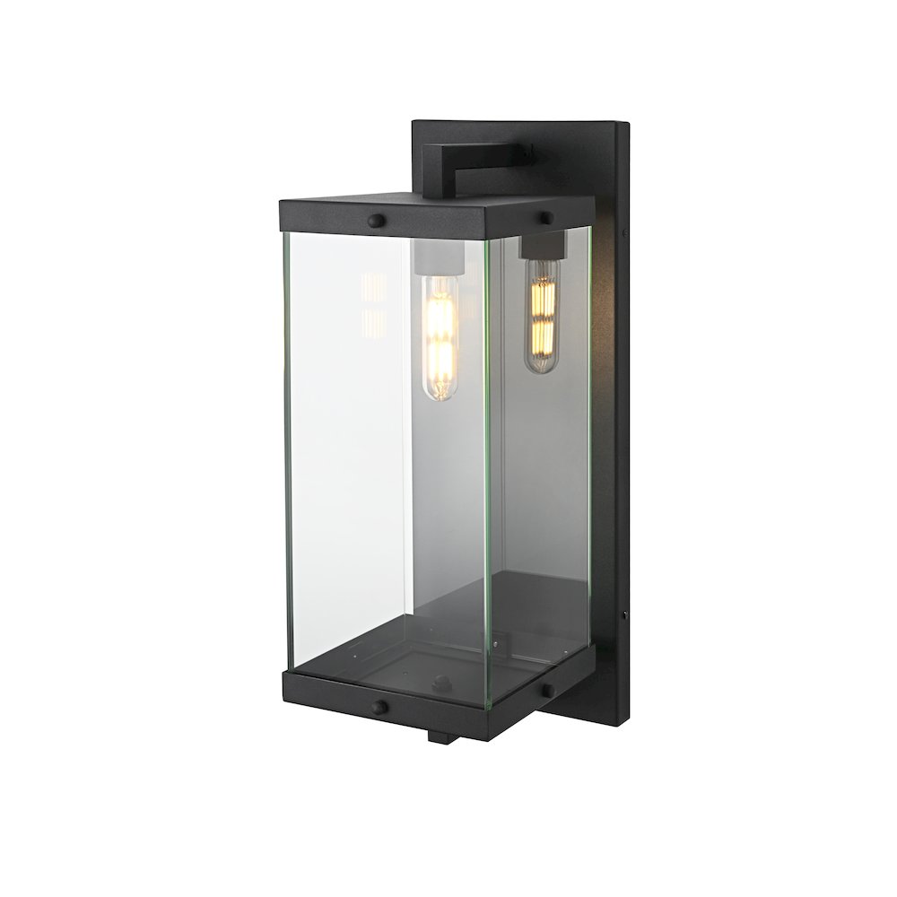 Julien 8 Inch Outdoor Wall Sconce In Black. Picture 7