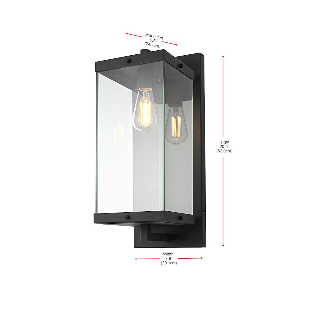 Julien 8 Inch Outdoor Wall Sconce In Black. Picture 8
