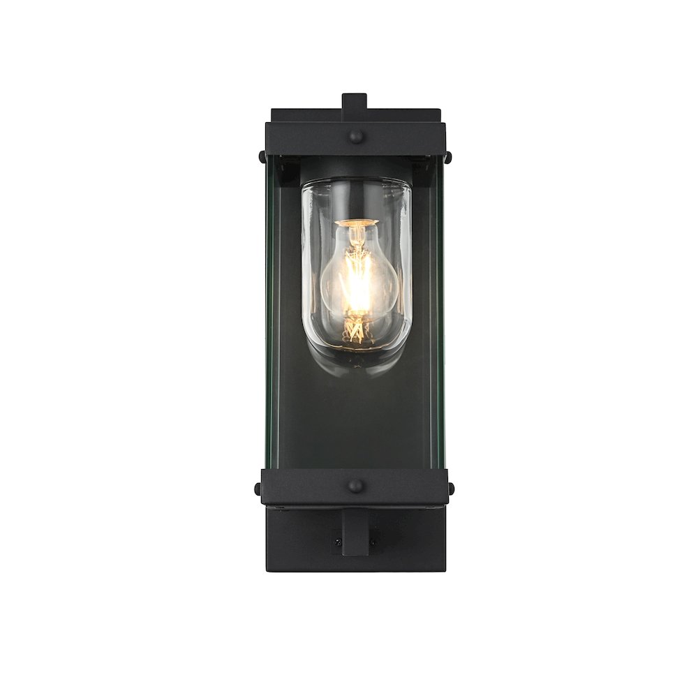 Keaton 6 Inch Outdoor Wall Sconce In Black. Picture 1
