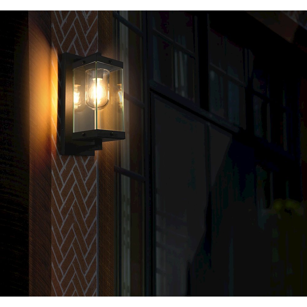 Keaton 6 Inch Outdoor Wall Sconce In Black. Picture 2