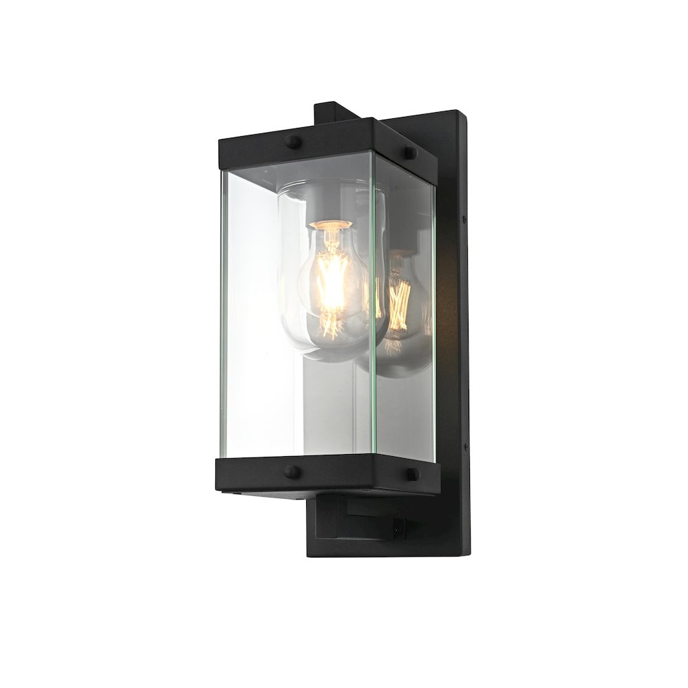 Keaton 6 Inch Outdoor Wall Sconce In Black. Picture 3