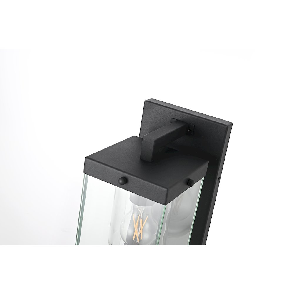 Keaton 6 Inch Outdoor Wall Sconce In Black. Picture 4
