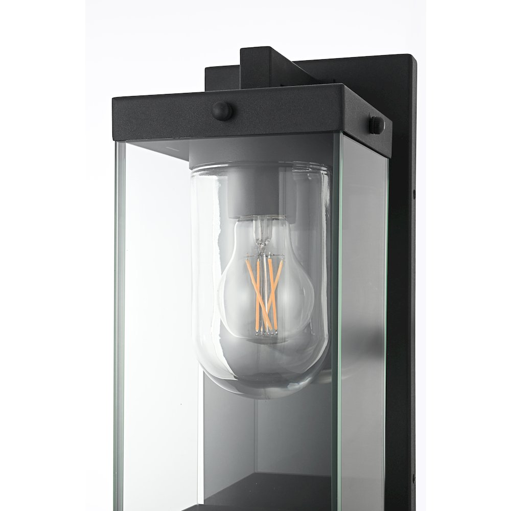 Keaton 6 Inch Outdoor Wall Sconce In Black. Picture 5