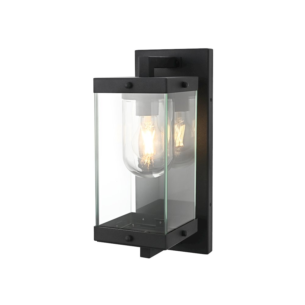 Keaton 6 Inch Outdoor Wall Sconce In Black. Picture 7
