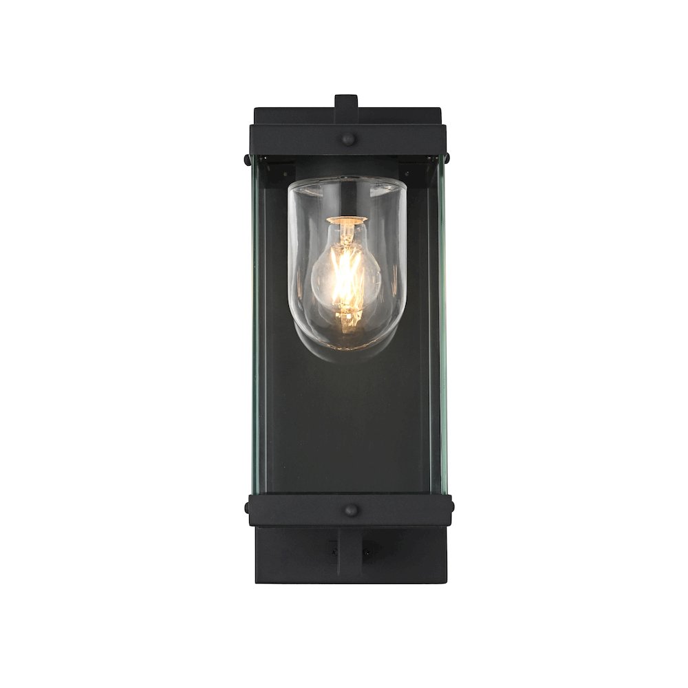 Keaton 7 Inch Outdoor Wall Sconce In Black. Picture 1