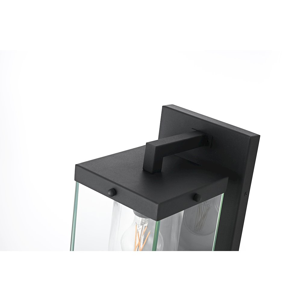 Keaton 7 Inch Outdoor Wall Sconce In Black. Picture 4