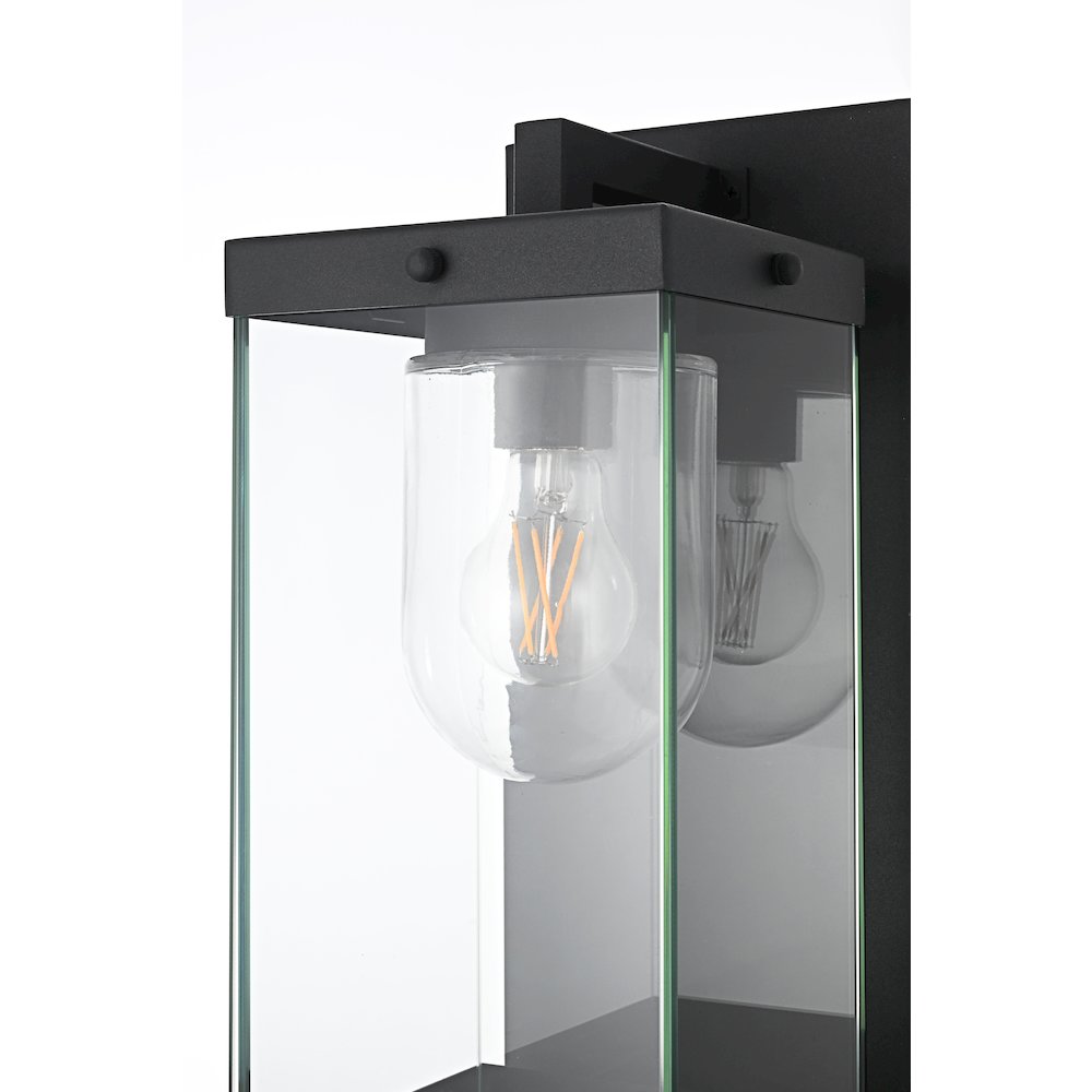 Keaton 7 Inch Outdoor Wall Sconce In Black. Picture 5