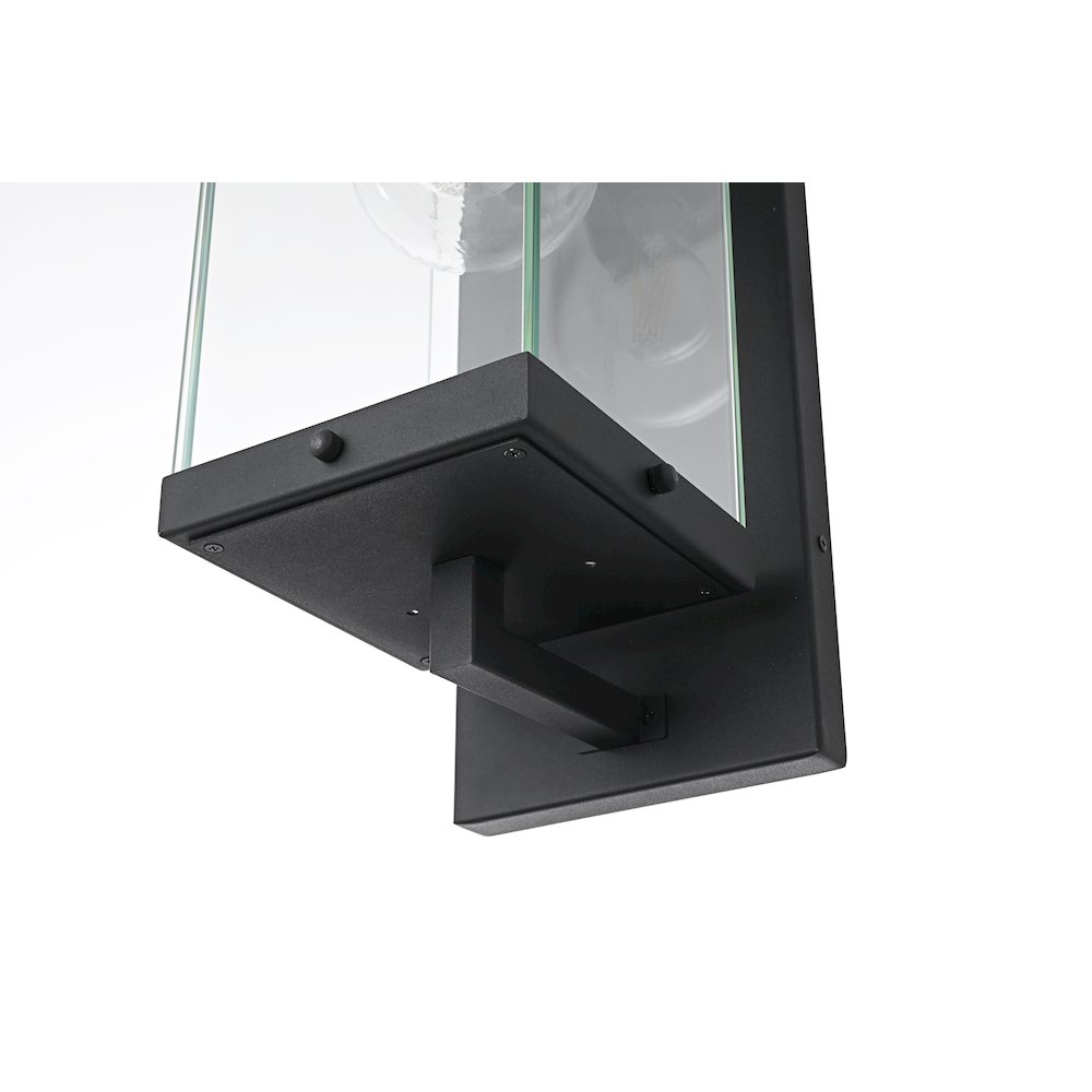 Keaton 7 Inch Outdoor Wall Sconce In Black. Picture 6