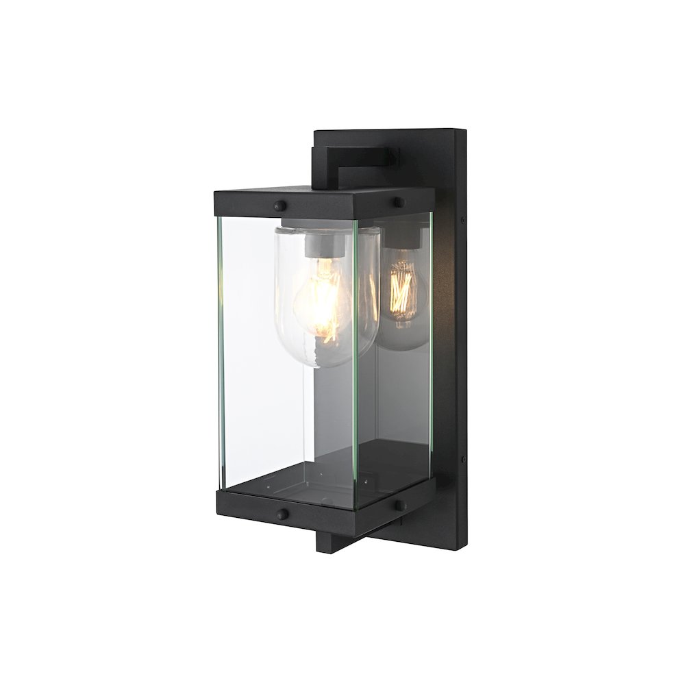 Keaton 7 Inch Outdoor Wall Sconce In Black. Picture 7