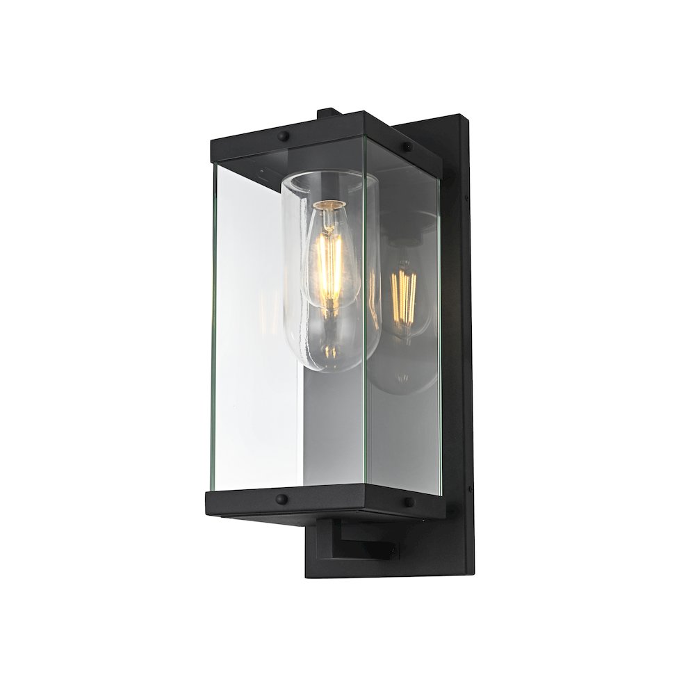 Keaton 8 Inch Outdoor Wall Sconce In Black. Picture 3