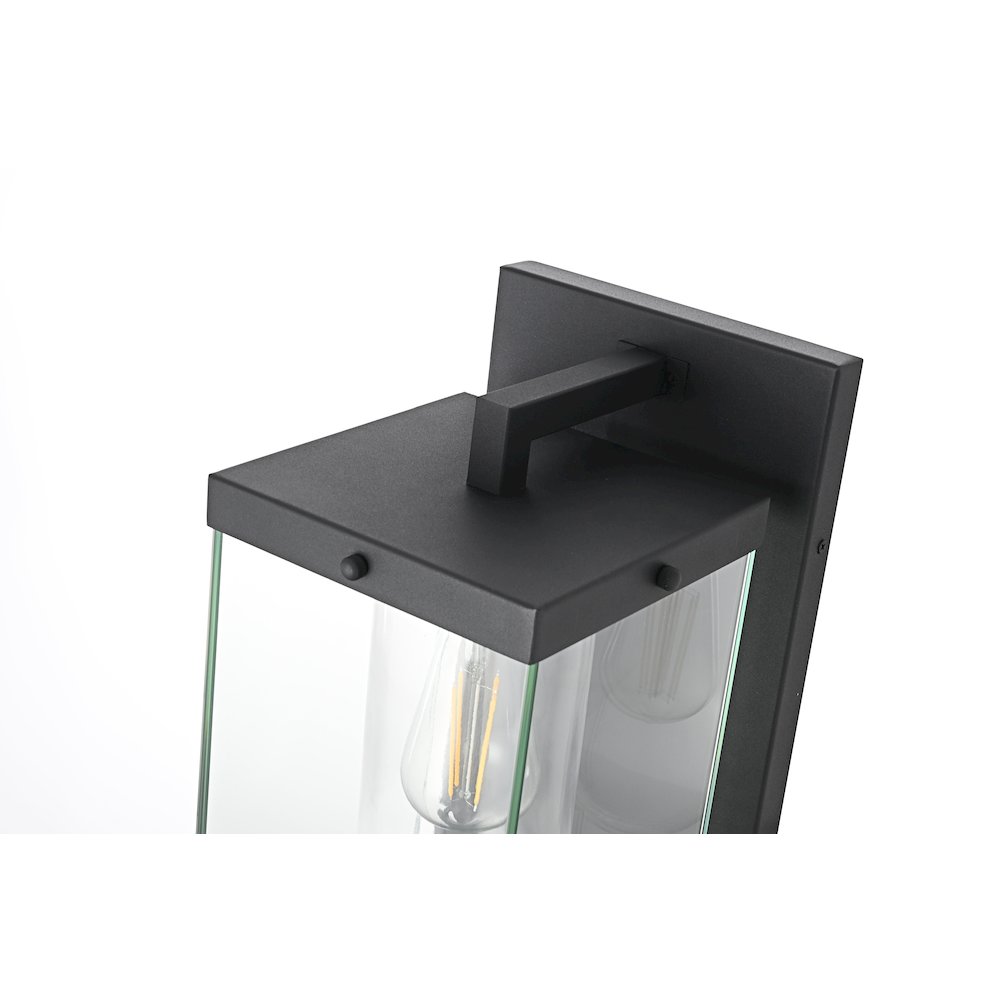 Keaton 8 Inch Outdoor Wall Sconce In Black. Picture 4