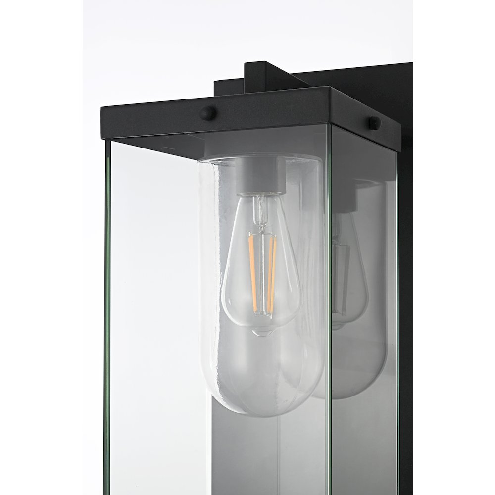 Keaton 8 Inch Outdoor Wall Sconce In Black. Picture 5
