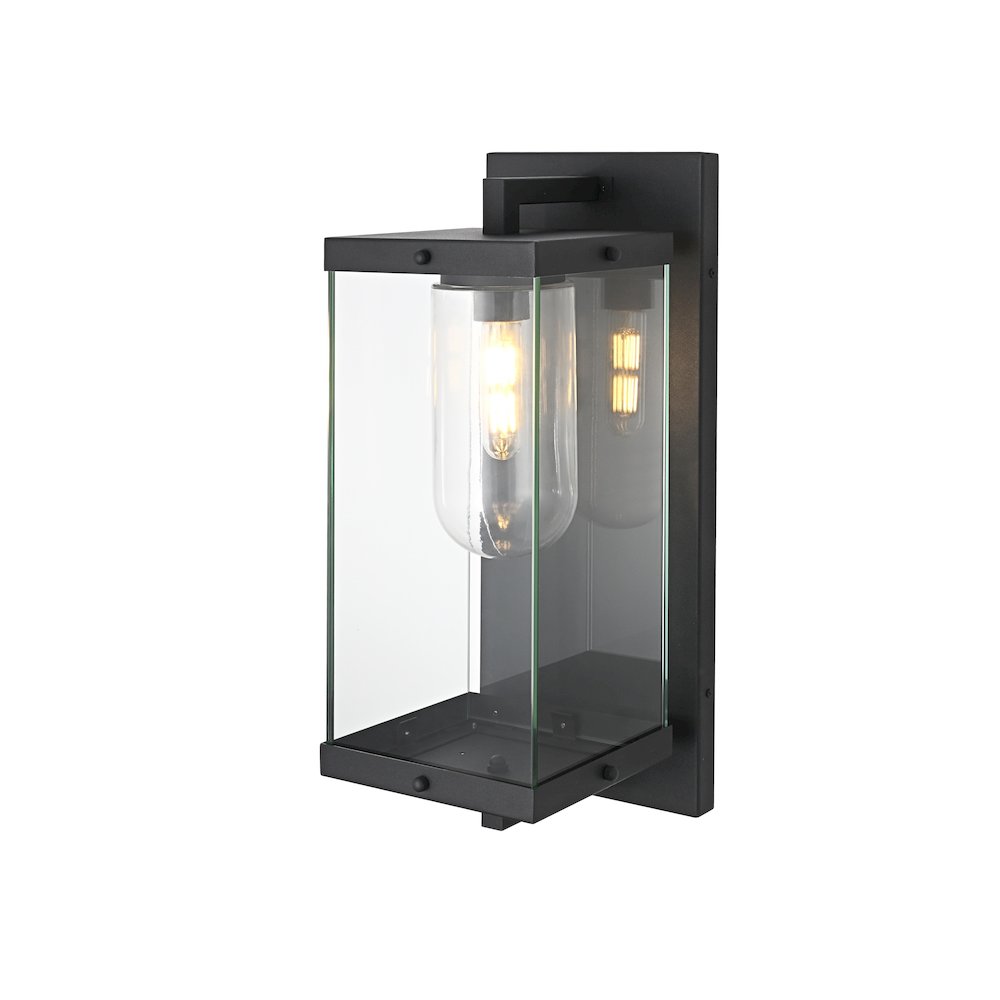 Keaton 8 Inch Outdoor Wall Sconce In Black. Picture 7