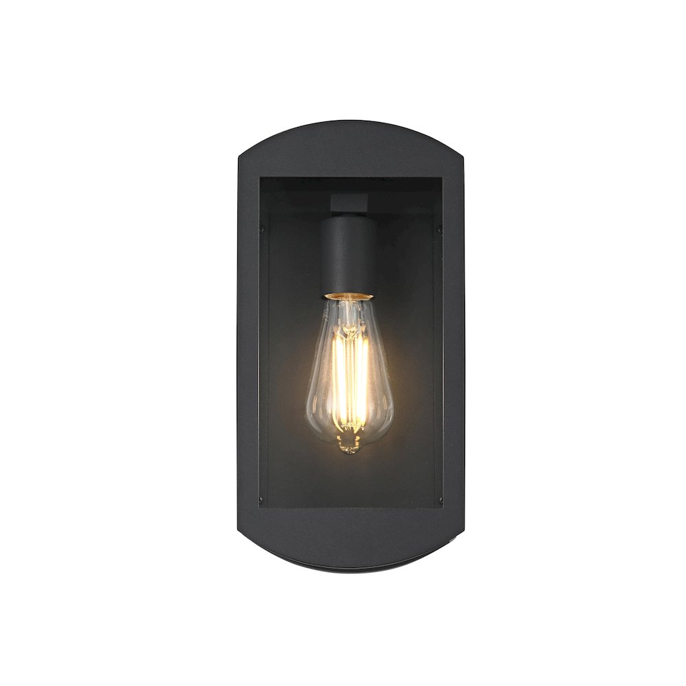 Miles 6 Inch Outdoor Wall Sconce In Black. Picture 1