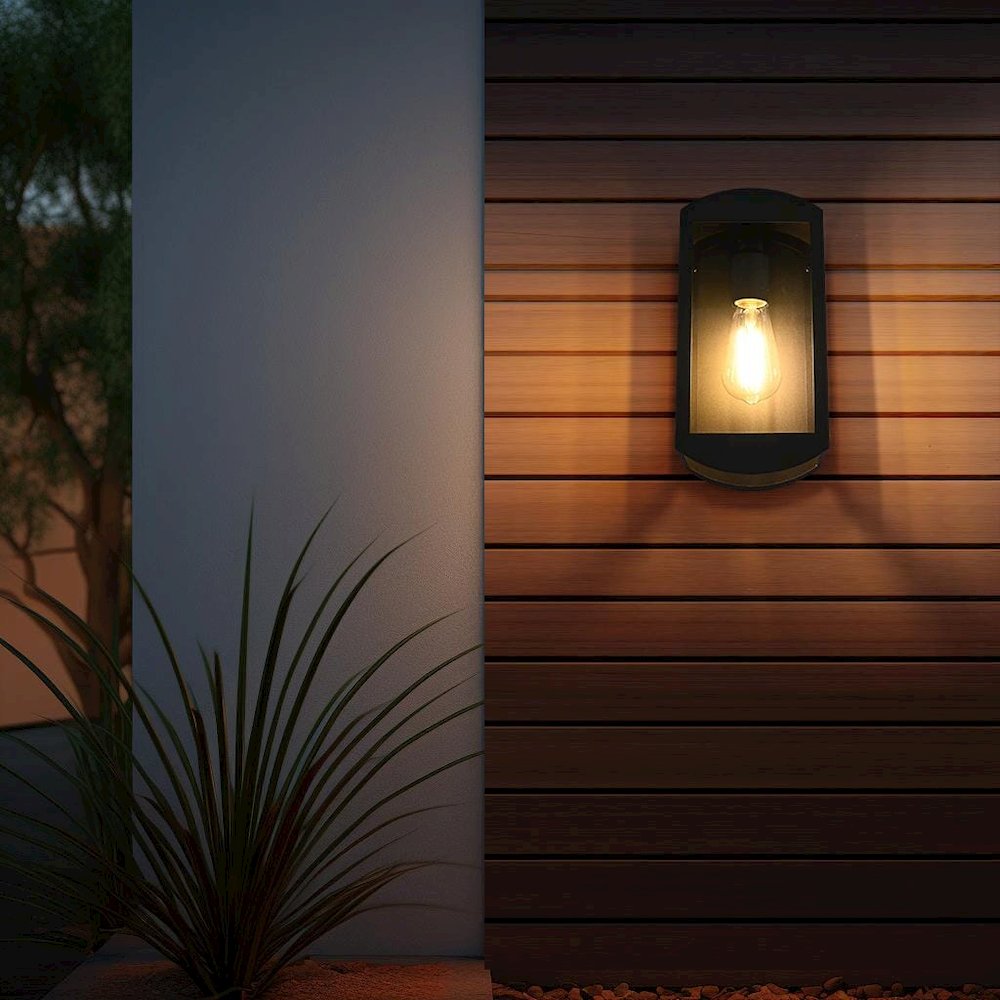 Miles 6 Inch Outdoor Wall Sconce In Black. Picture 2