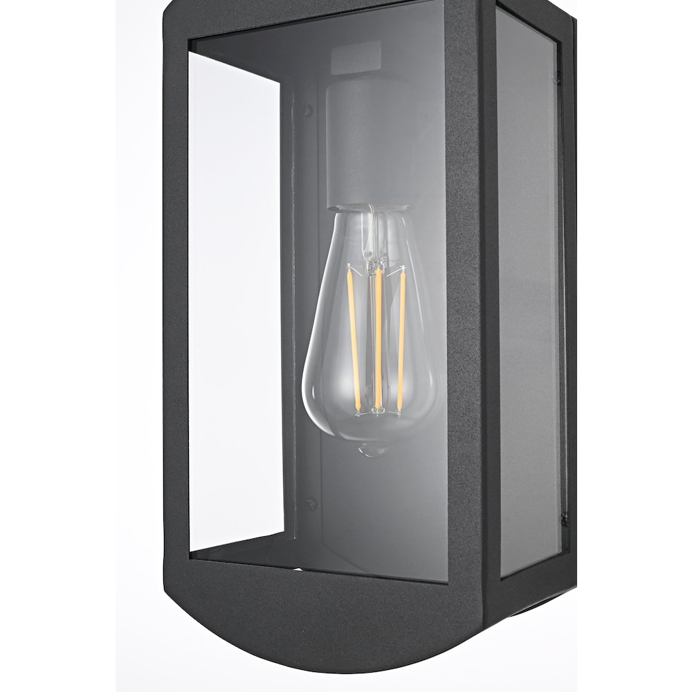 Miles 6 Inch Outdoor Wall Sconce In Black. Picture 5