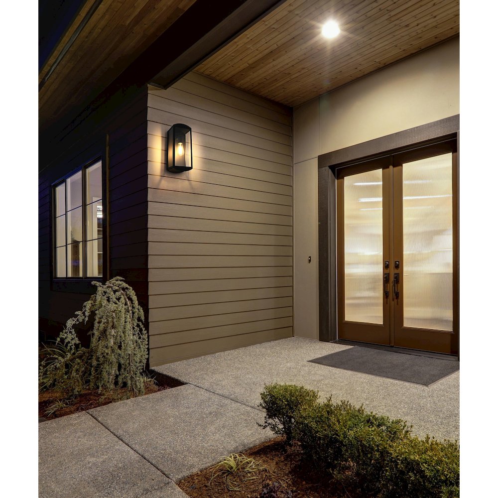 Miles 7 Inch Outdoor Wall Sconce In Black. Picture 2