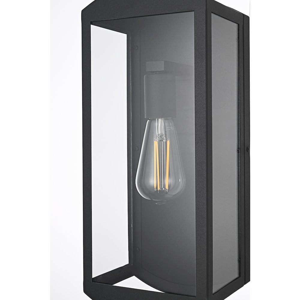 Miles 7 Inch Outdoor Wall Sconce In Black. Picture 5