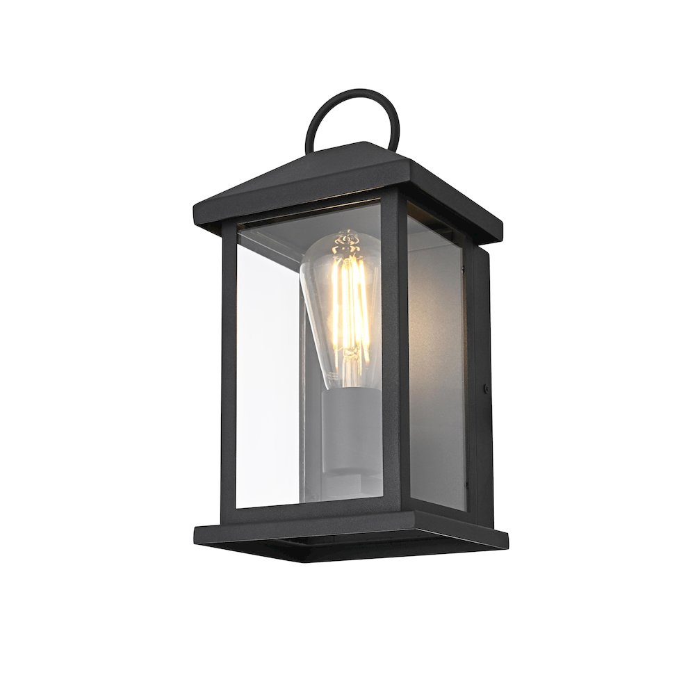Neil 6 Inch Outdoor Wall Sconce In Black. Picture 3