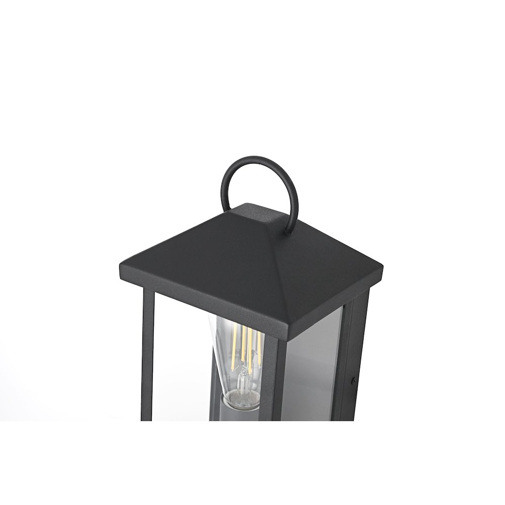 Neil 6 Inch Outdoor Wall Sconce In Black. Picture 4
