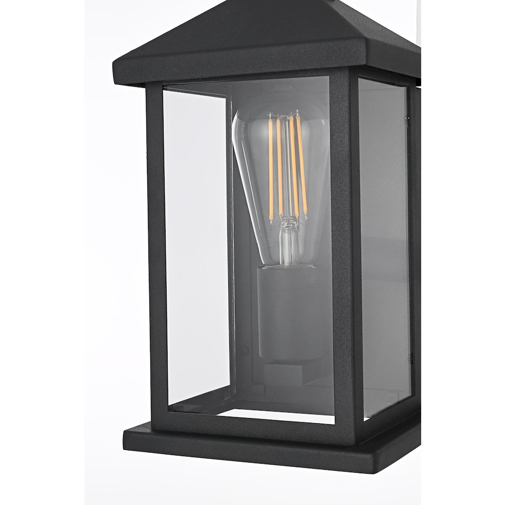 Neil 6 Inch Outdoor Wall Sconce In Black. Picture 5