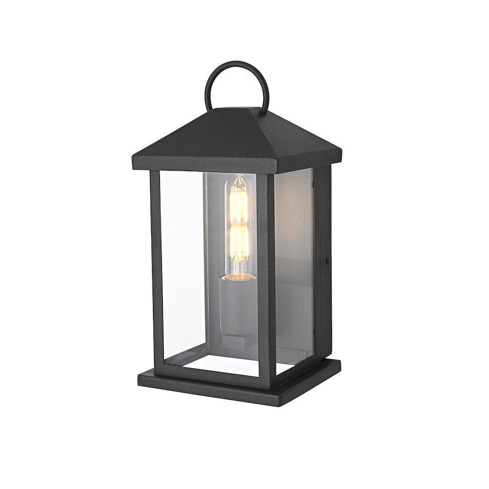Neil 6 Inch Outdoor Wall Sconce In Black. Picture 7
