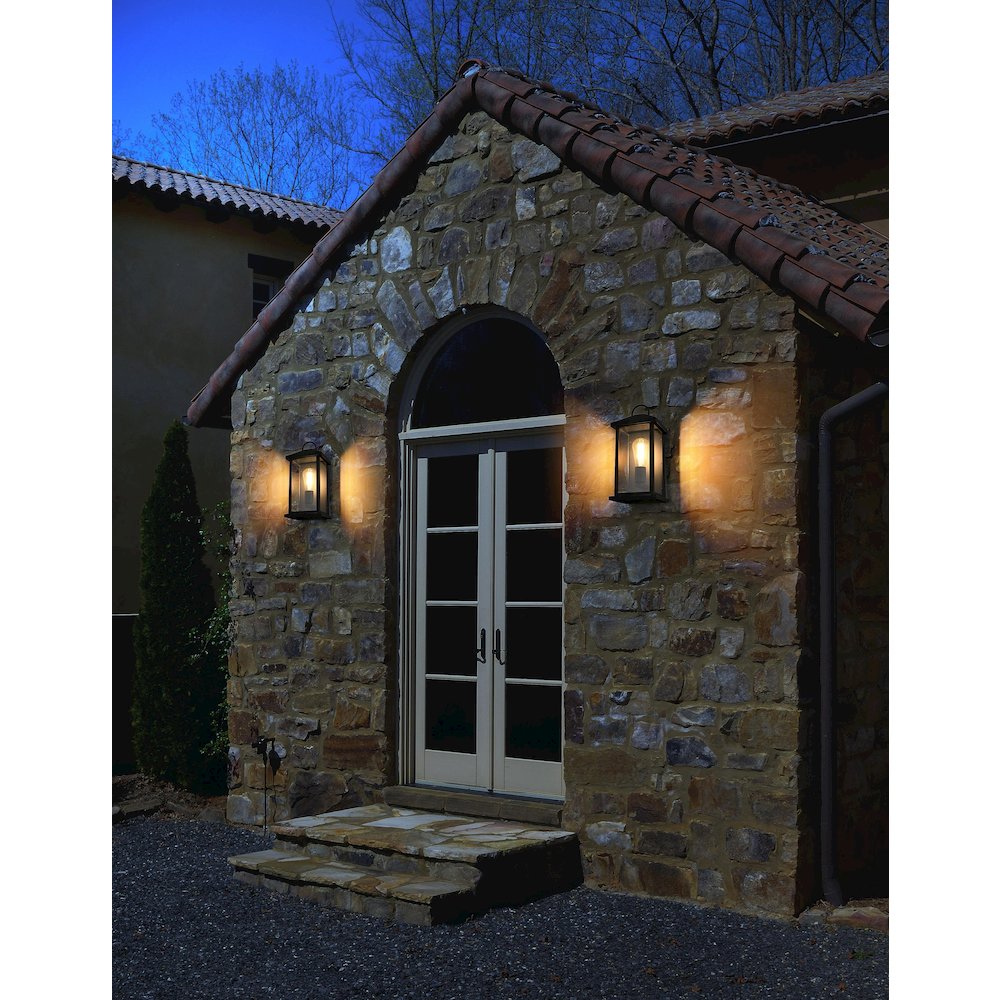 Neil 7 Inch Outdoor Wall Sconce In Black. Picture 2