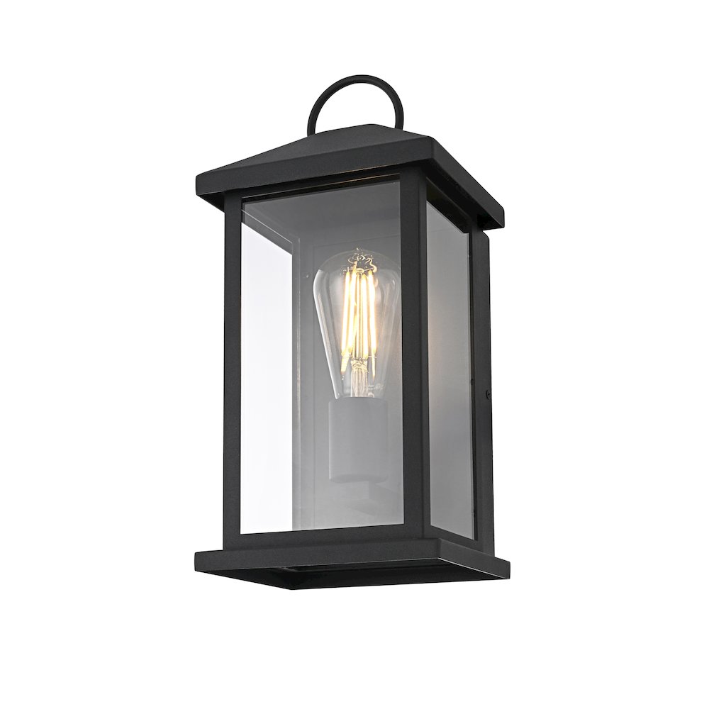 Neil 7 Inch Outdoor Wall Sconce In Black. Picture 3