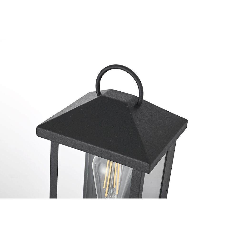 Neil 7 Inch Outdoor Wall Sconce In Black. Picture 4