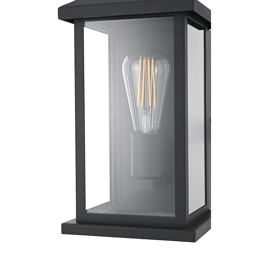 Neil 7 Inch Outdoor Wall Sconce In Black. Picture 5