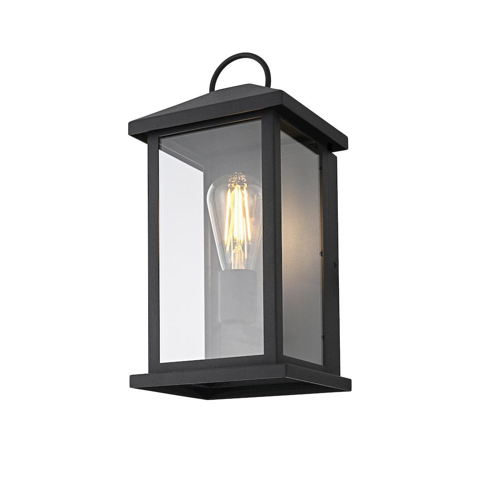 Neil 7 Inch Outdoor Wall Sconce In Black. Picture 3