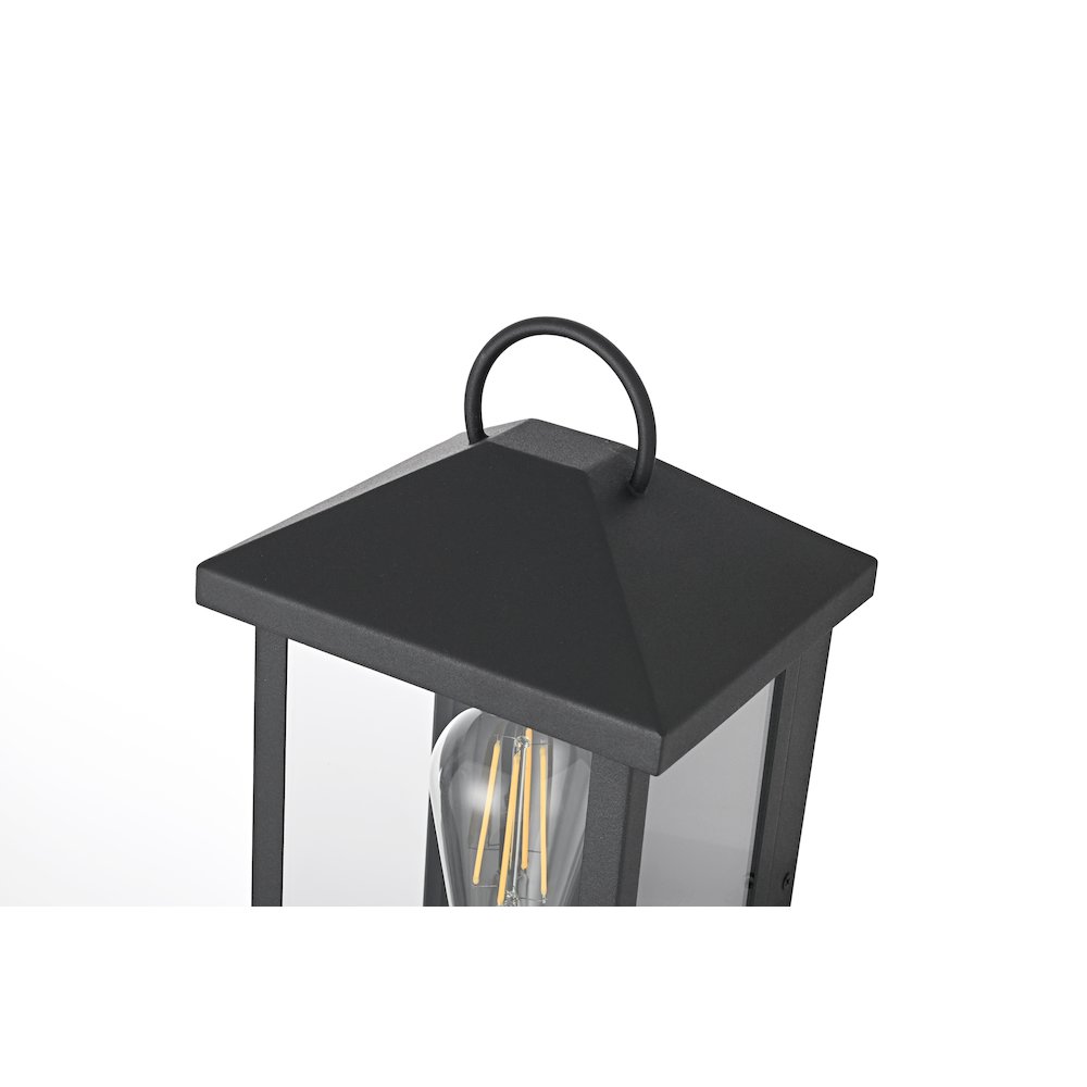Neil 7 Inch Outdoor Wall Sconce In Black. Picture 4