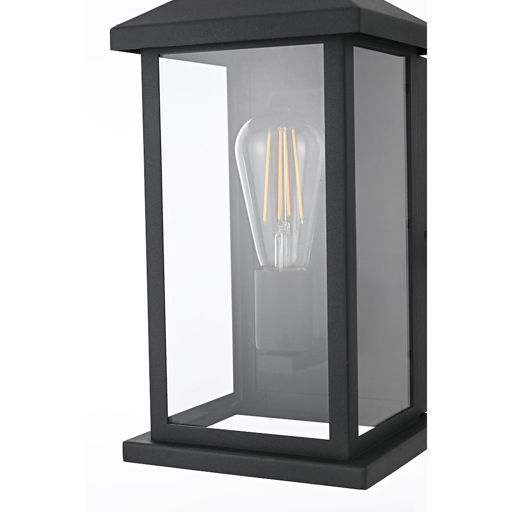 Neil 7 Inch Outdoor Wall Sconce In Black. Picture 5