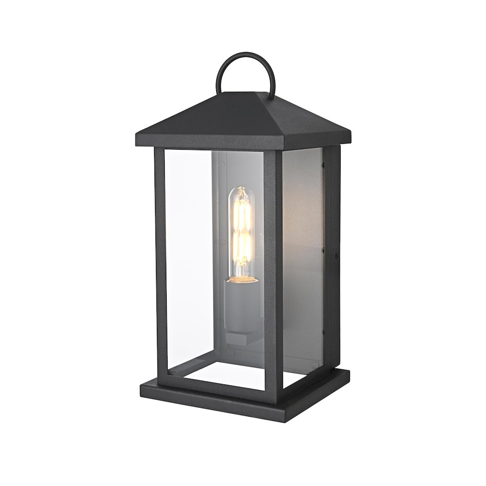 Neil 7 Inch Outdoor Wall Sconce In Black. Picture 7