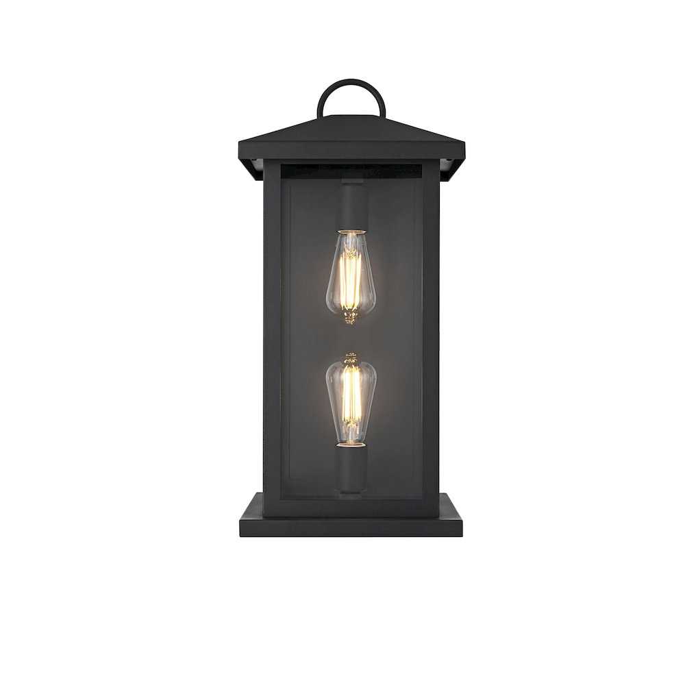 Neil 10 Inch Outdoor Wall Sconce In Black. Picture 1