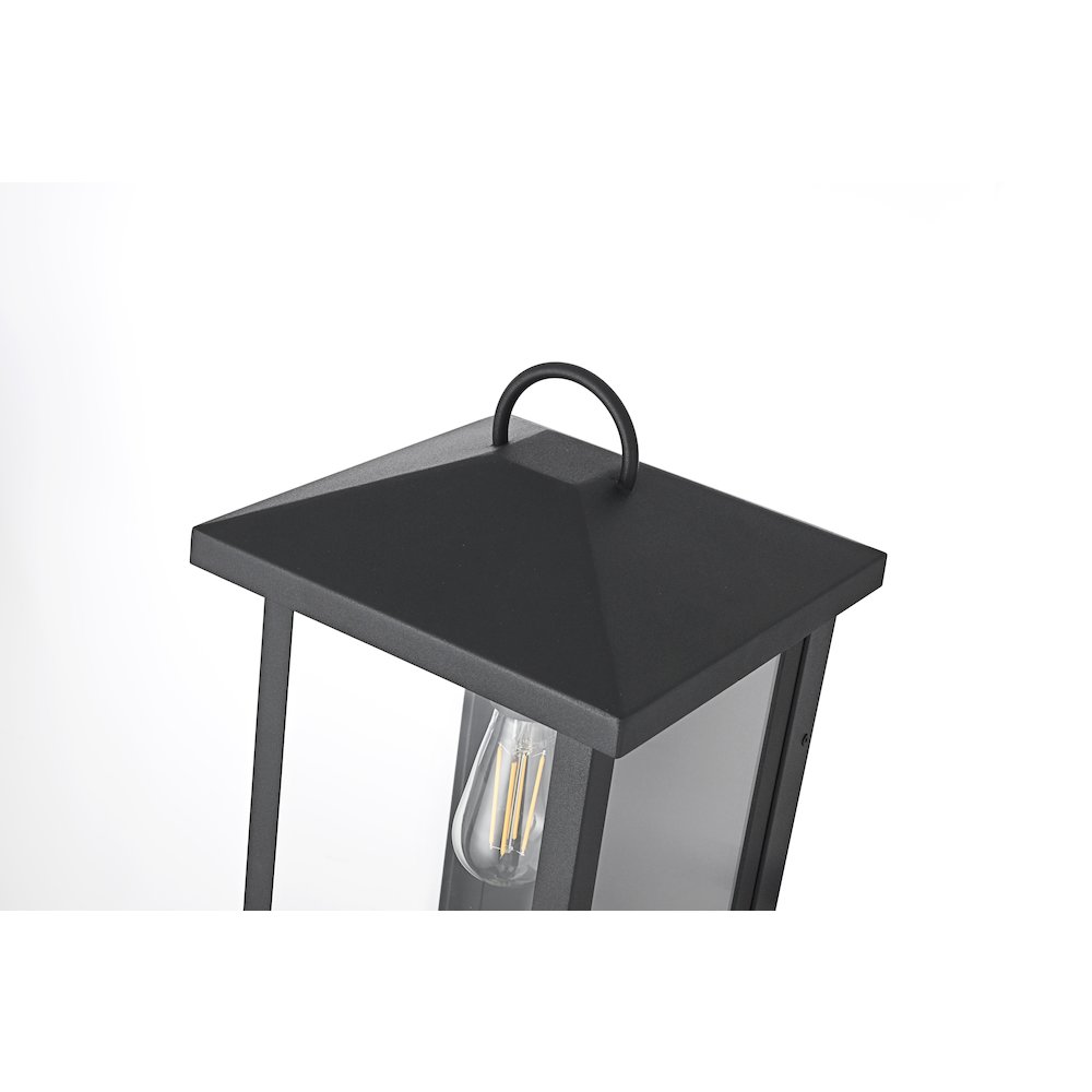 Neil 10 Inch Outdoor Wall Sconce In Black. Picture 4