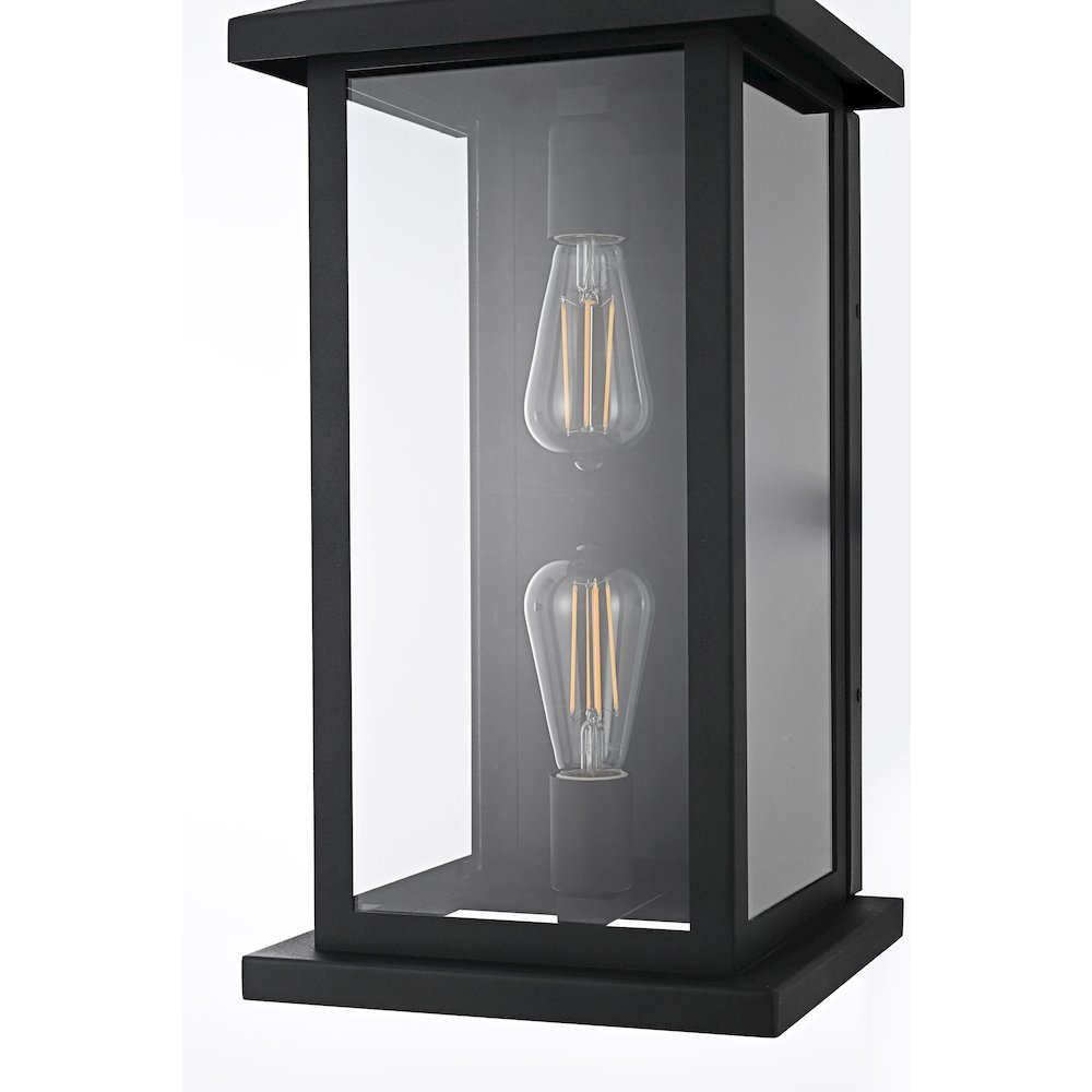 Neil 10 Inch Outdoor Wall Sconce In Black. Picture 5