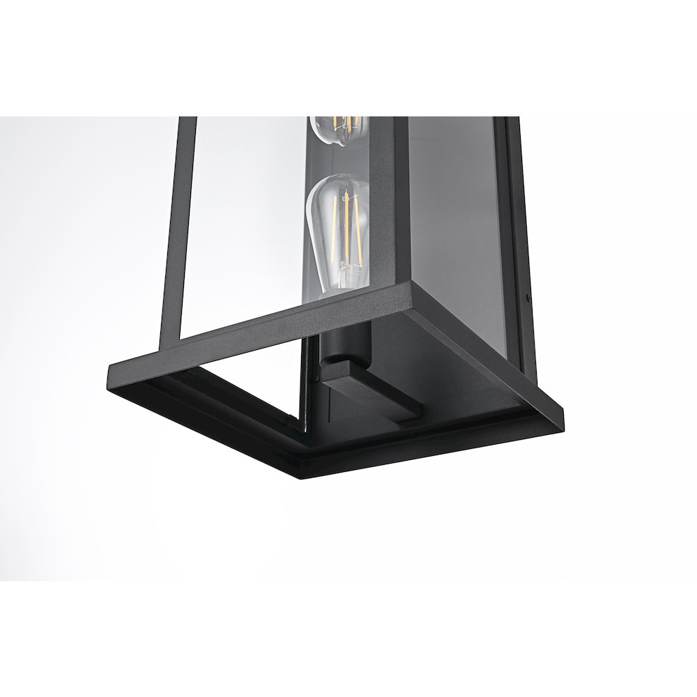 Neil 10 Inch Outdoor Wall Sconce In Black. Picture 6