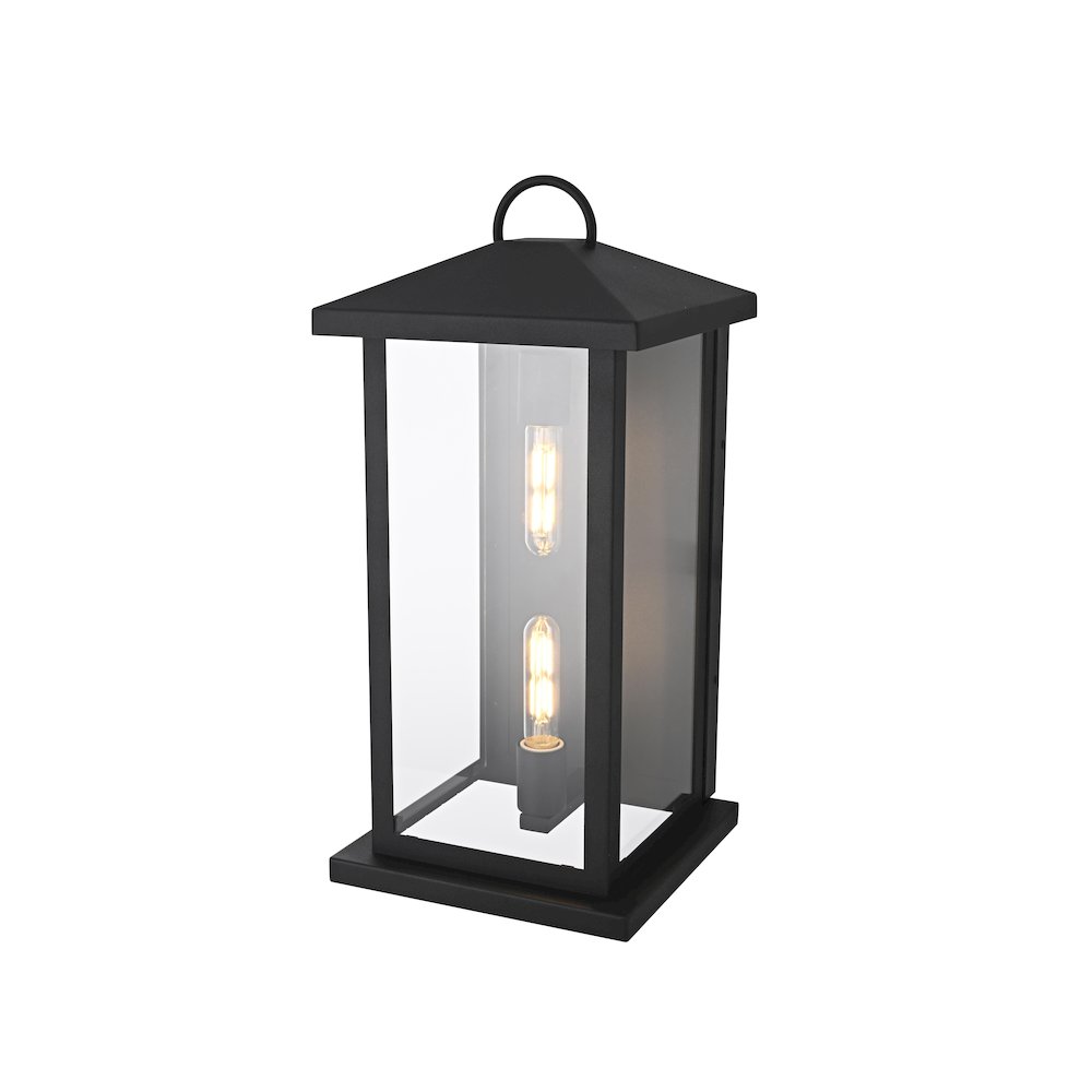 Neil 10 Inch Outdoor Wall Sconce In Black. Picture 7