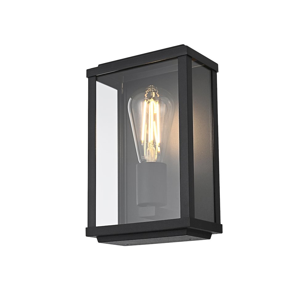 Santos 6 Inch Outdoor Wall Sconce In Black. Picture 3