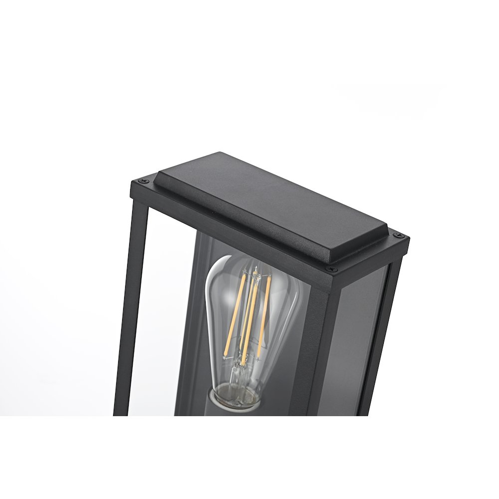 Santos 6 Inch Outdoor Wall Sconce In Black. Picture 4