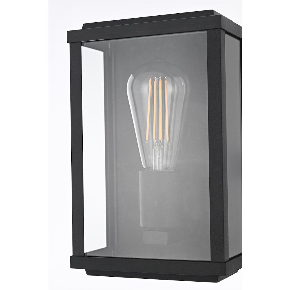 Santos 6 Inch Outdoor Wall Sconce In Black. Picture 5