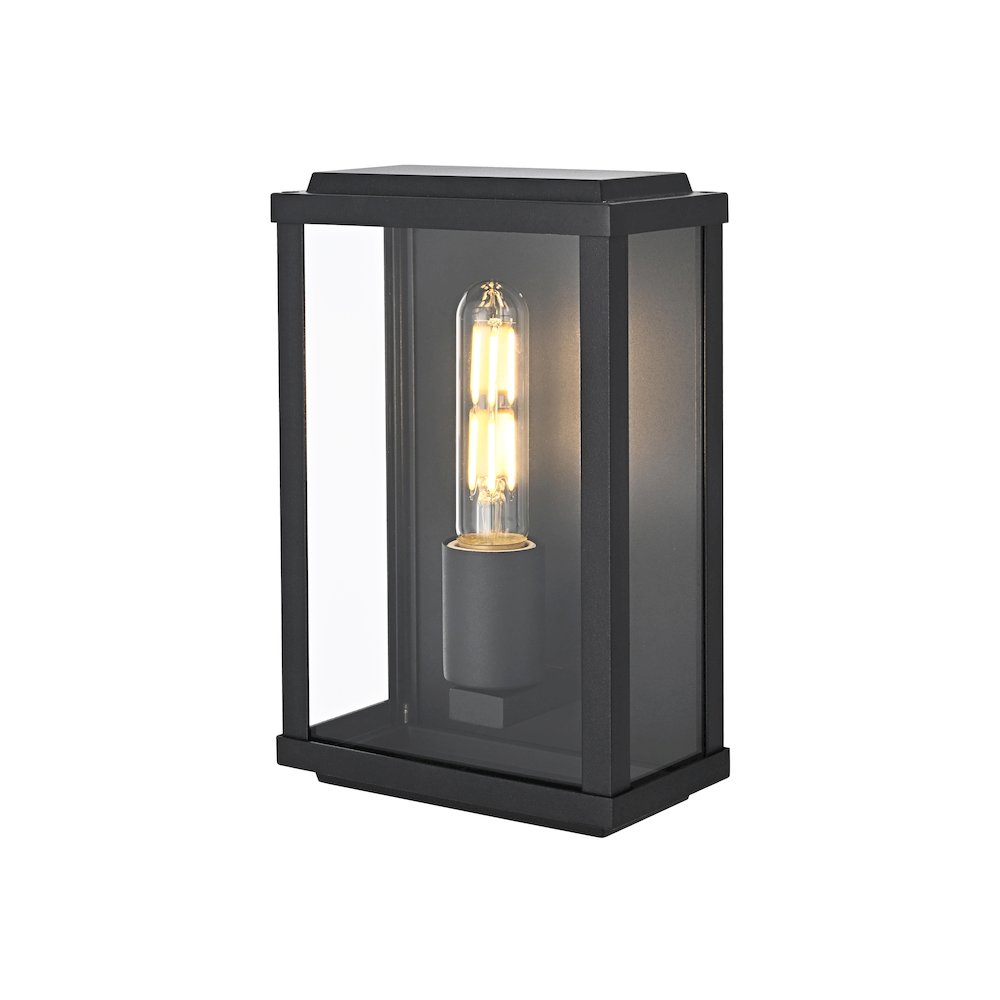 Santos 6 Inch Outdoor Wall Sconce In Black. Picture 7