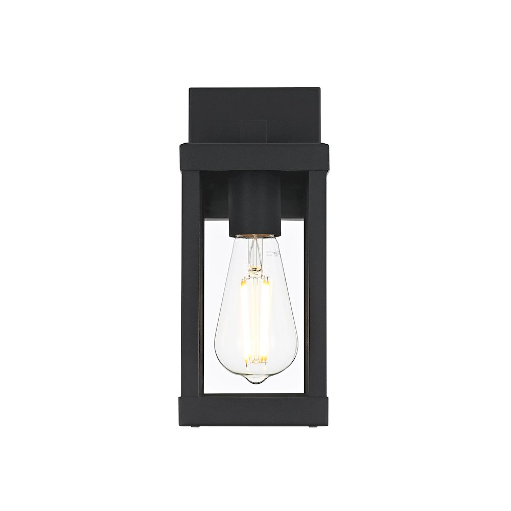 Peter 4 Inch Outdoor Wall Sconce In Black. Picture 1