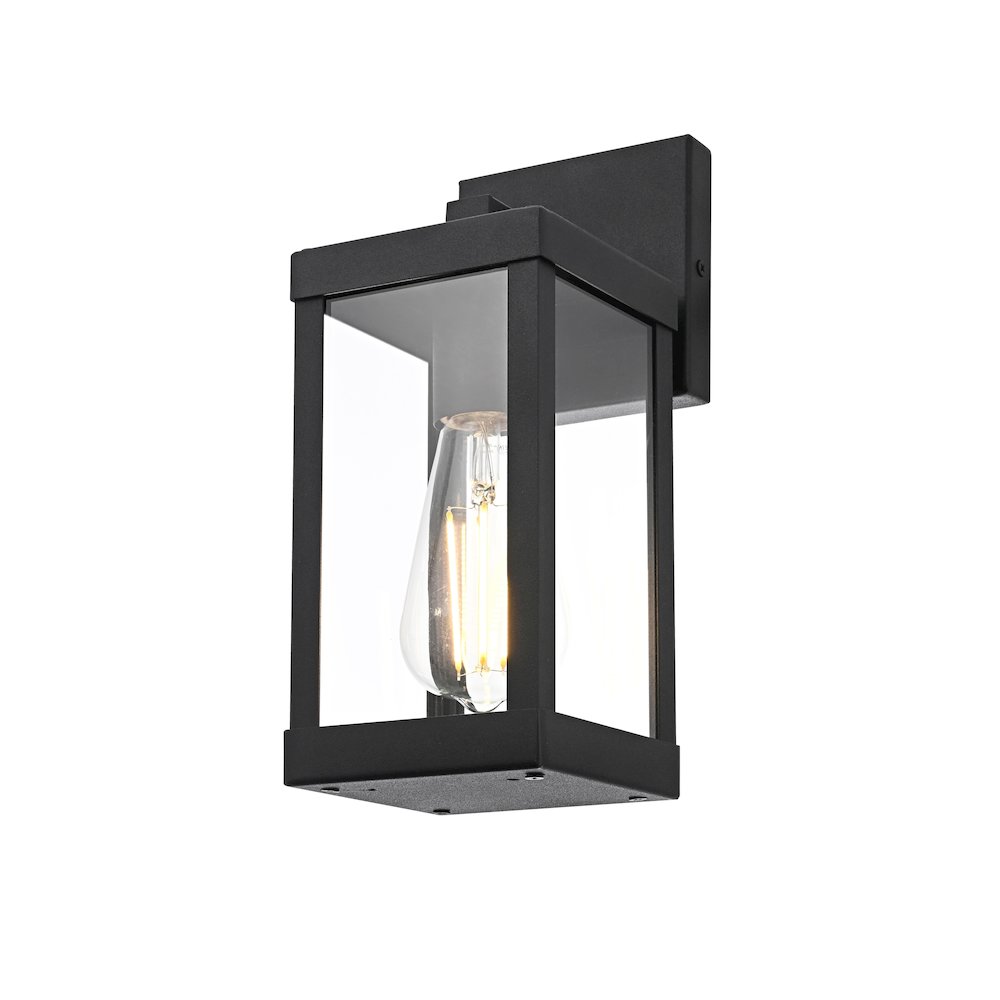 Peter 4 Inch Outdoor Wall Sconce In Black. Picture 3
